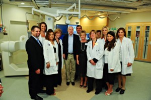 Dr. Dib and Senator John McCain during a recent visit to the site of the new Celebration Stem Cell Centre.